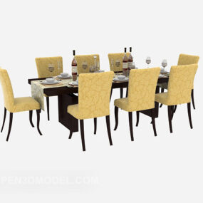 Fashion Table European Decor 3d model