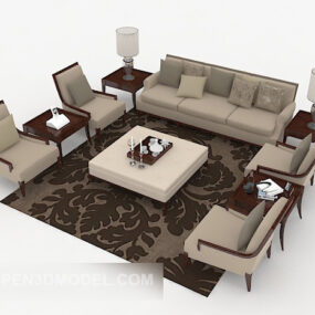 Western Malley Sofa Coffee Table 3d model