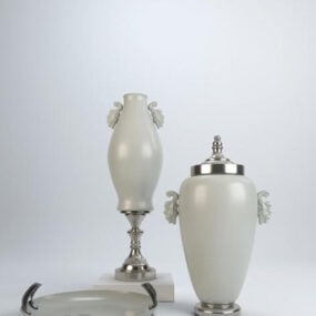 European Style Vase Decoration 3d model