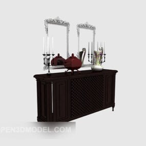 Office Cabinet With Tableware 3d model
