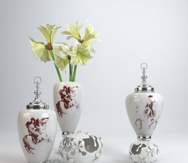 Vase af blomsterdekoration