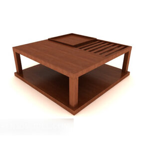Japans klein houten tafel 3D-model