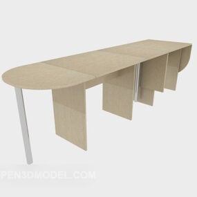 Job Interview Office Room Table 3d model