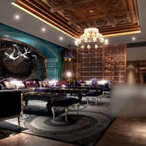 Bar Club Room Interior V1 3d model