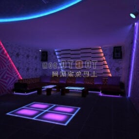 مدل سه بعدی داخلی اتاق باشگاه شبانه