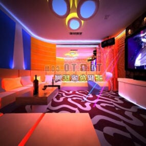 Projekt oświetlenia pokoju karaoke Model 3D wnętrza