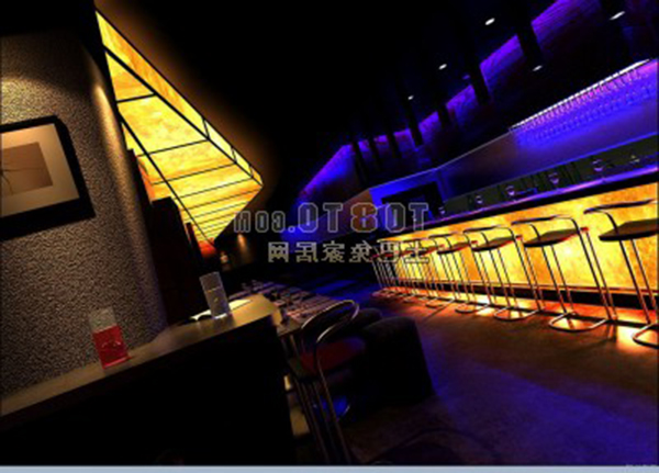 Bar Club With Lighting Decor Interior
