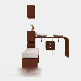 خزانة مطبخ حمام حديثة موديل 3D