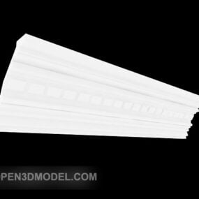 Model 3d Garis Plester Renda Putih