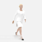 Lady biała moda charakter