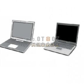Two Laptop Grey 3d model