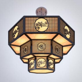 Large Chinese Traditional Chandelier 3d model