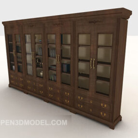 Large European Bookcase 3d model