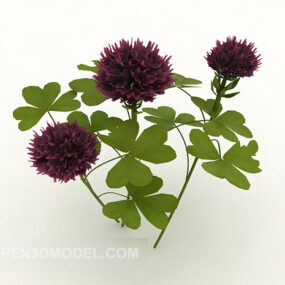 نموذج نبات زهرة كبير ثلاثي الأبعاد
