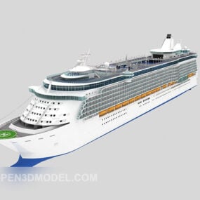 Large Cruise Travel Ship 3d model
