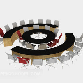 Великі багатошарові конференц-столи 3d модель