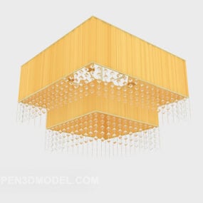Large Yellow Home Modern Chandelier 3d model