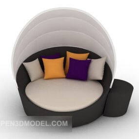 3D model líného ležérního sedacího nábytku