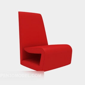 Lazy Sofa Red Color 3d model