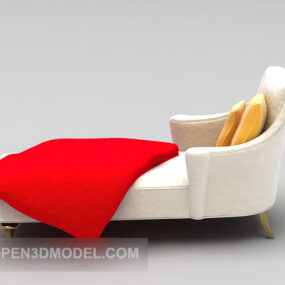 Mô hình 3d vải đỏ trên ghế sofa