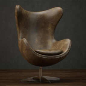 Leather U-chair Furniture 3d model