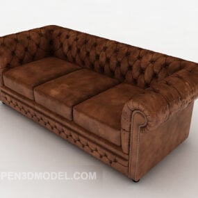 Leather Material High-end Sofa 3d model