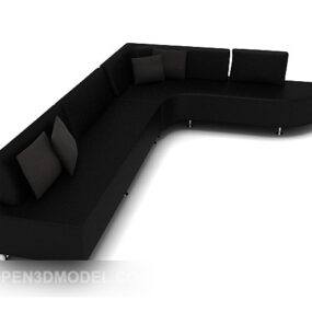 Läder Home Multiplayer Sofa 3d-modell