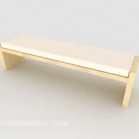 Gym Bench With Barbell On Bar 3d model