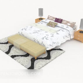 Leisure Simple Double Bed 3d model