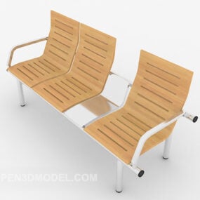 Leisure Solid Wood Chair 3d model