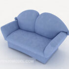 Jasnoniebieska podwójna sofa