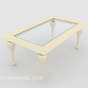 明るい色のティーテーブル3Dモデル