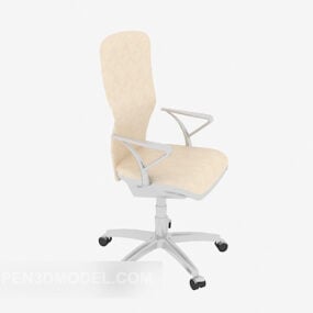 3D model mobilní kancelářské židle v béžové barvě