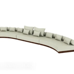 3d модель світлих меблів великий диван