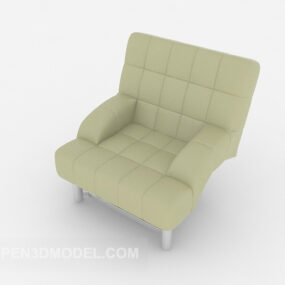Light Green Casual Single Sofa 3d model