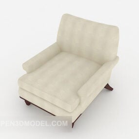Light Grey Home Leisure Single Sofa 3d model