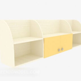 寝室のクローゼットの棚と洋服3Dモデル