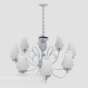 Diseño de lámpara de línea de luz modelo 3d
