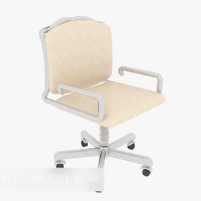 Beige Mobile Office Chair 3d model