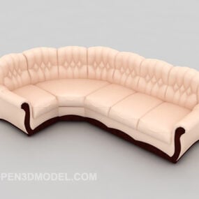Light Pink Multiplayer Sofa 3d model