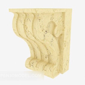 Light Stone Carving Decor Component 3d-modell