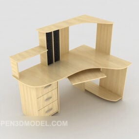 Light Wood Learning Desk 3d model