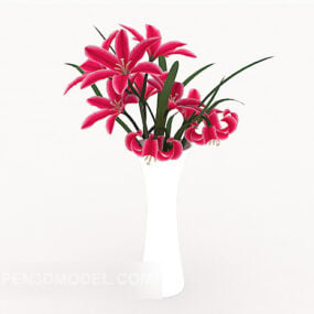 3д модель комплекта вазы для дома Lily