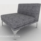 Canapé simple en lin de couleur grise