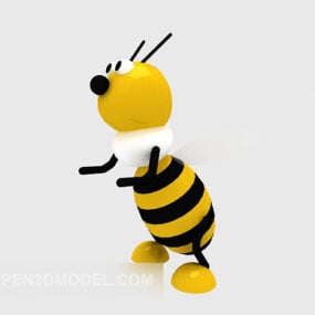 Little Bee Cartoon Character 3d model