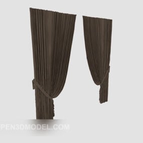 Living Room Fabric Curtain 3d model