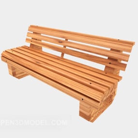 Mô hình 3d nội thất ghế gỗ công viên