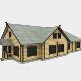 Modello 3d della casa in legno