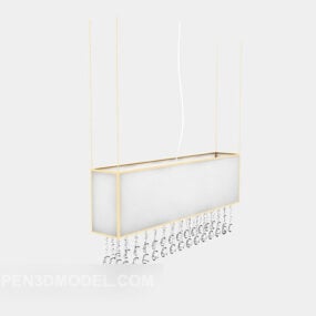 Modèle 3D en forme de ligne de lustre blanc moderne
