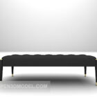 Canapé bas en forme de long modèle 3d